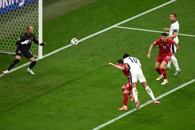 Jude Bellingham scores for England