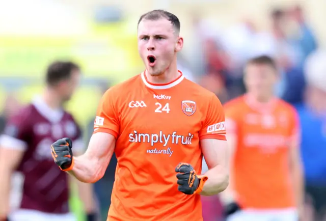 Armagh's Justin Kieran celebrates the victory over Galway in last year's All-Ireland SFC