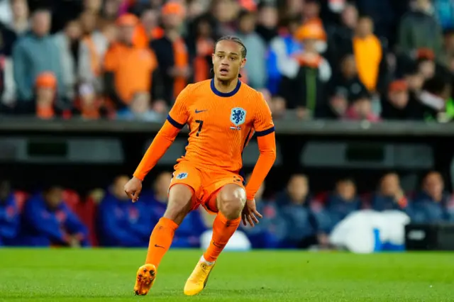 Xavi Simons in action for the Netherlands