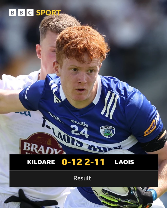 Result: Kildare 0-12 Laois 2-11