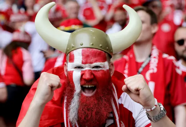 Denmark fan at Euro 2024