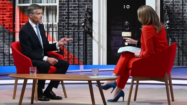 Mark Harper speaks to Laura Kuenssberg in the studio