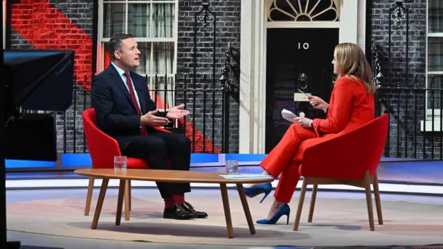 Wes Streeting speaks to Laura Kuenssberg in the studio