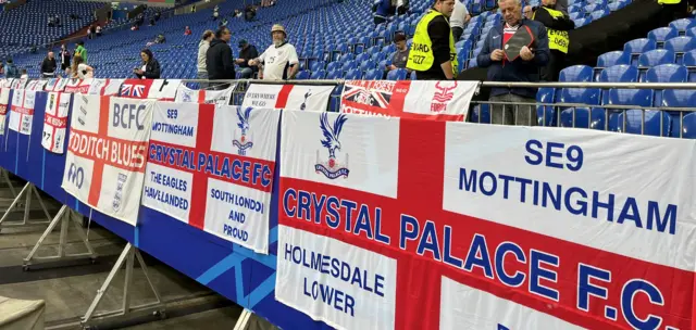 England flags within the stadium