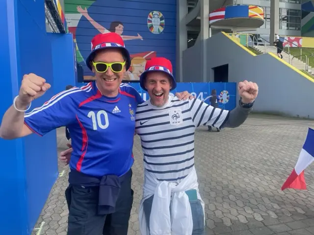 French fans outside the stadium