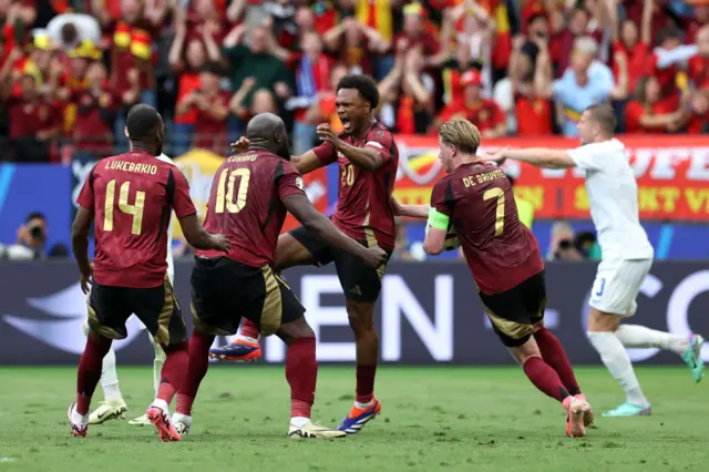 Belgium celebrate