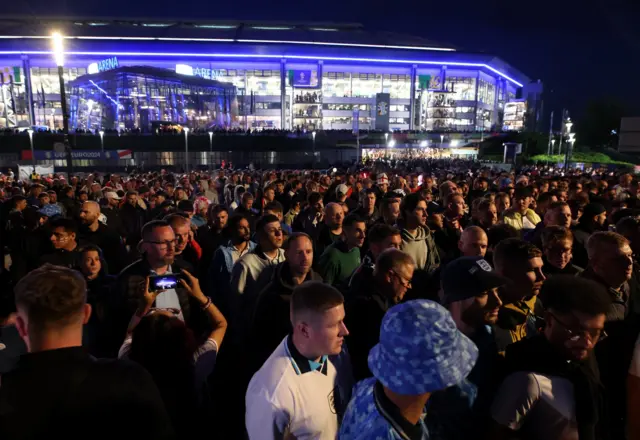 England fans at Gelsenkirchen