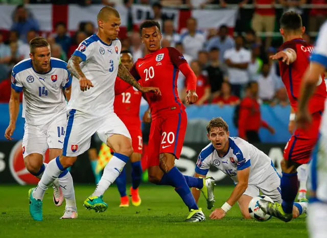 Slovakia versus England from Euro 2016