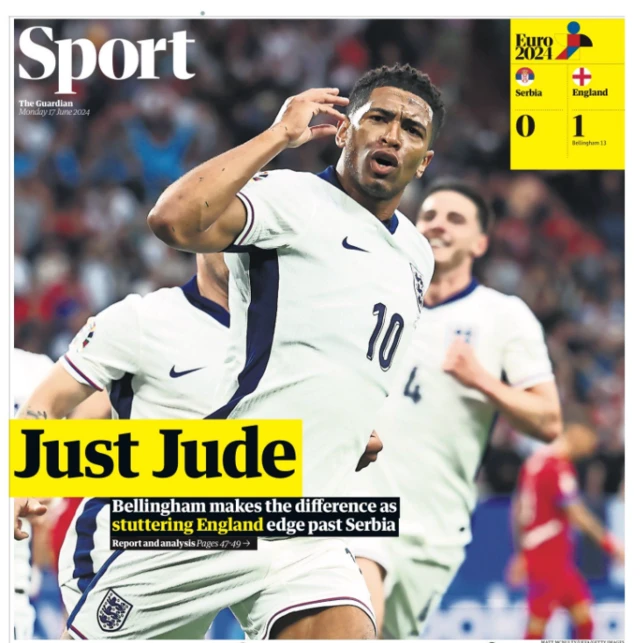 Guardian back page
