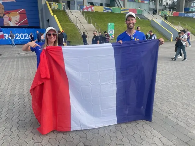 French fans outside the stadium