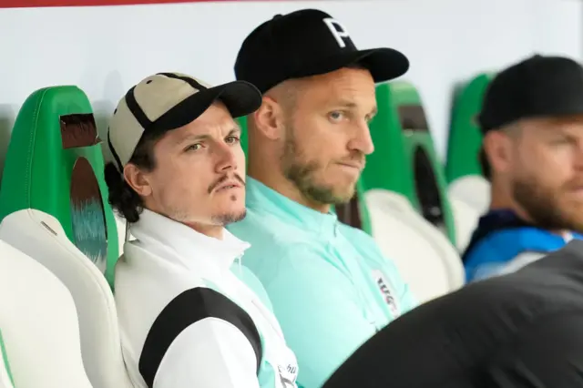 Austria's Marcel Sabitzer and Marko Arnautovic