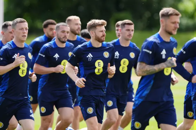 Scotland players training