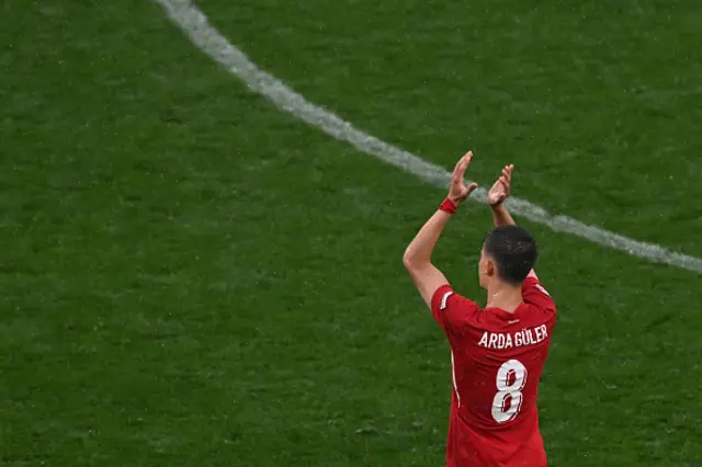 Arda Guler leaves the pitch after being substituted