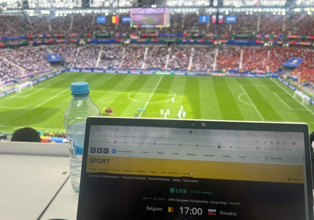 Press seats in Frankfurt Arena