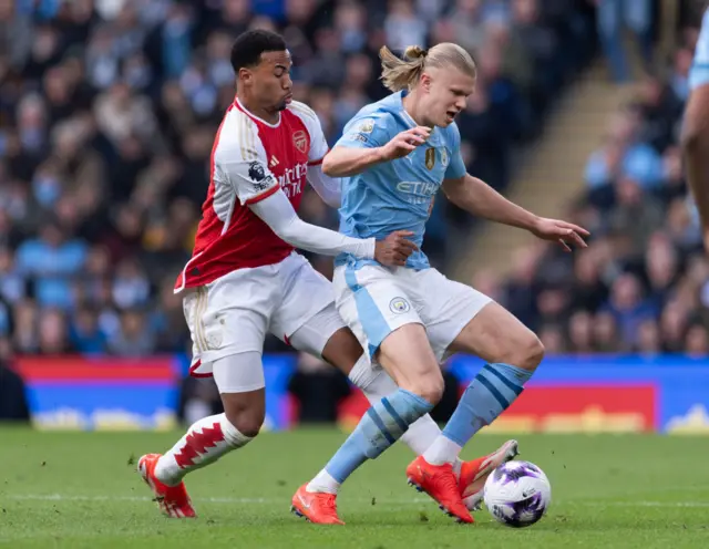 Gabriel grabs Erling Haaland