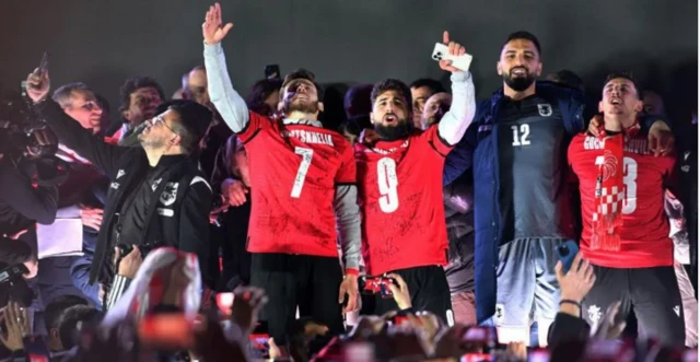 Georgia players celebrating