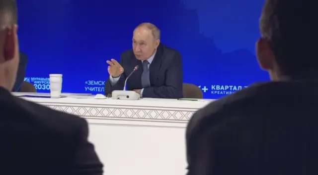 Putin speaking in Yakutsk