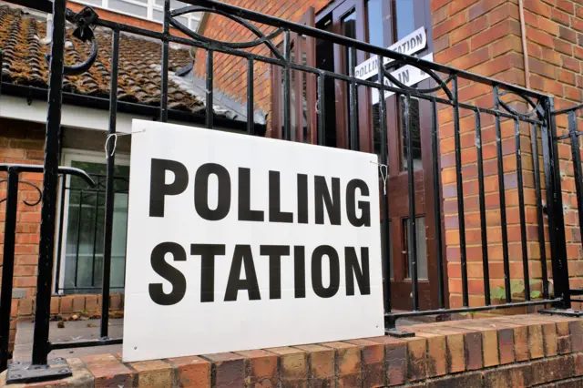 A generic image of a polling station in the UK