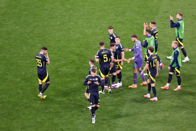 scotland players reacting post match