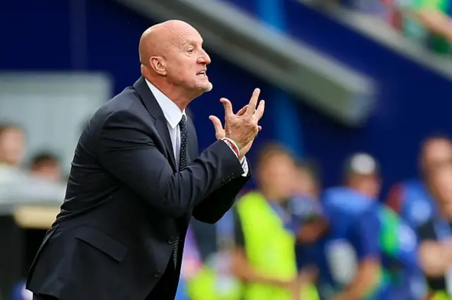 head coach Marco Rossi of Hungary gestures