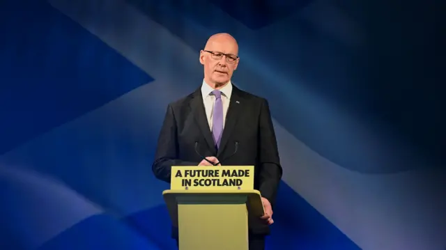 Swinney at manifesto launch