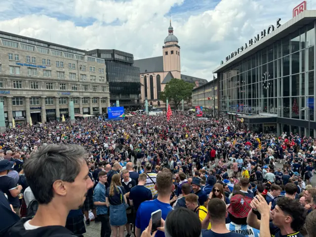 Scotland fans in Cologne