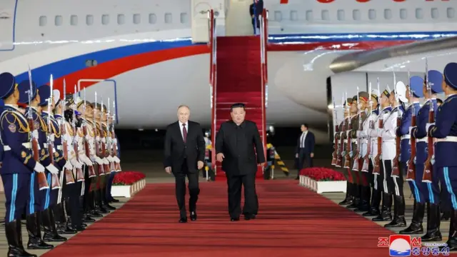 Russian President Vladimir Putin and North Korean leader Kim Jong Un