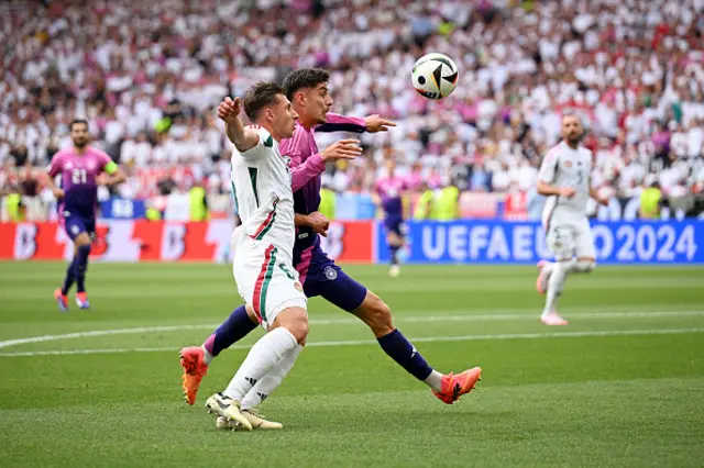 Kai Havertz of Germany is challenged by Willi Orban