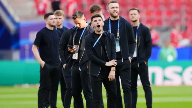 Scotland team at Cologne Stadium