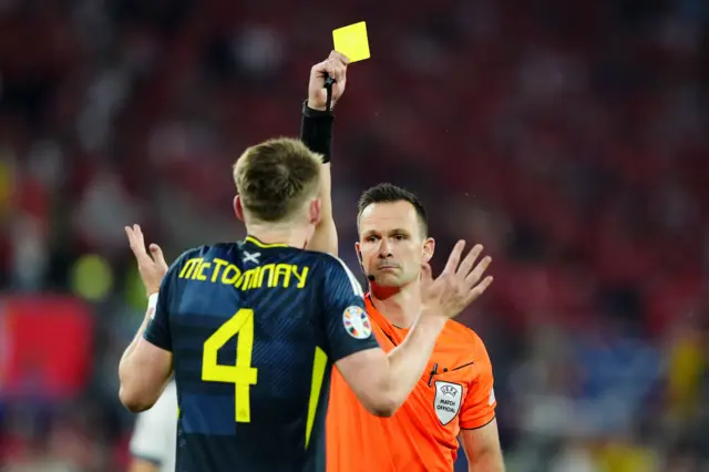 Scotland's Scott McTominay is booked