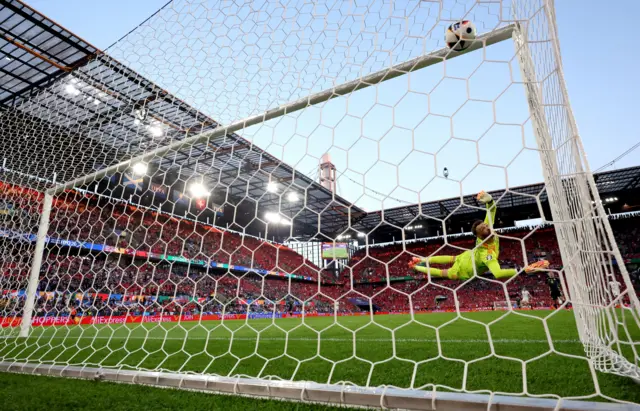 Xherdan Shaqiri scores for Switzerland against Scotland