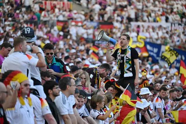 Germany fans in the stands