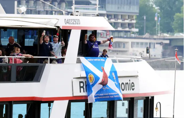 Scotland fans hit the Rhein to prepare for the Switzerland clash