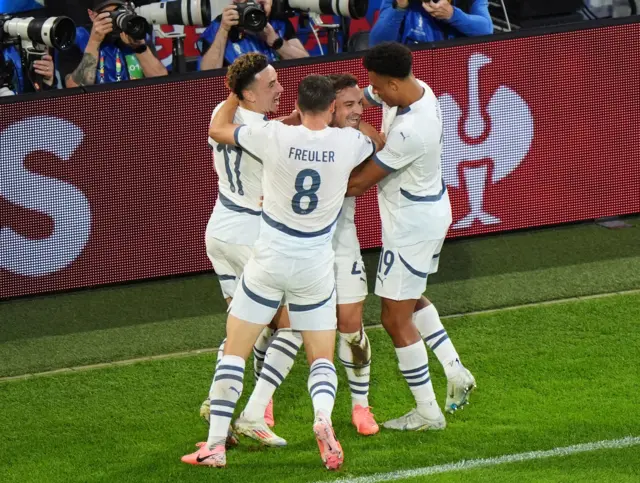 Switzerland players celebrating