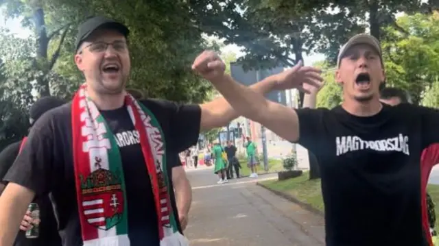 Hungary fans singing