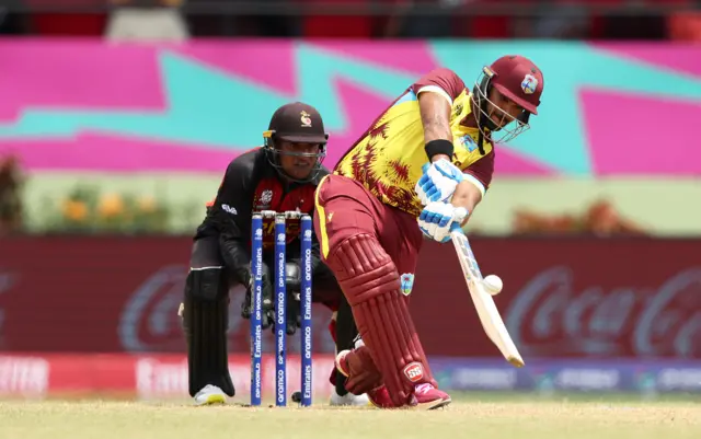 Nicholas Pooran hits for six