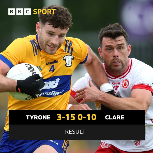 Tyrone 3-15 Clare 0-10