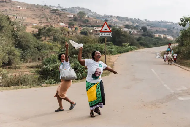 MK supporters in  KwaXimba.