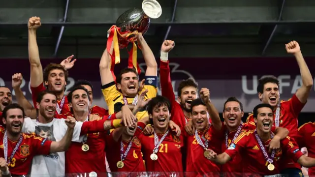 Spain celebrate