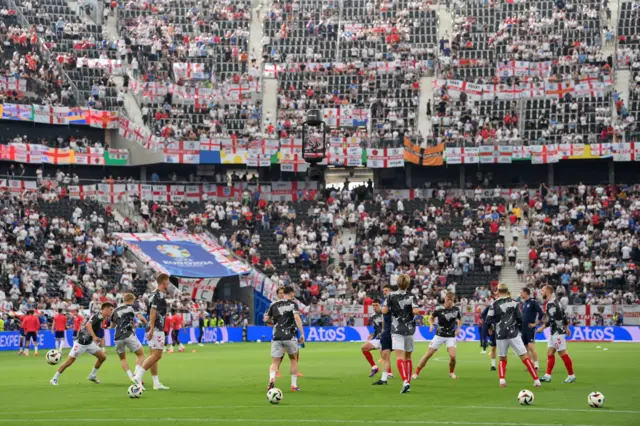 England fans at Frankfurt Arena