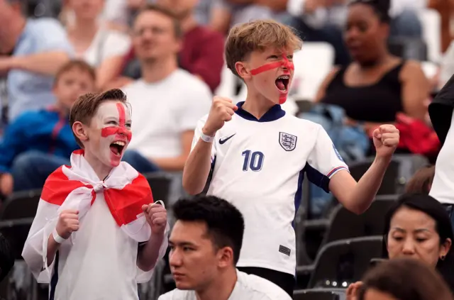 England fans at Frankfurt Arena