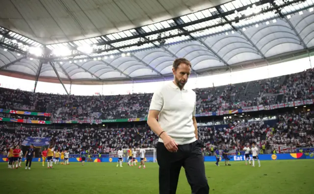 Southgate walks off