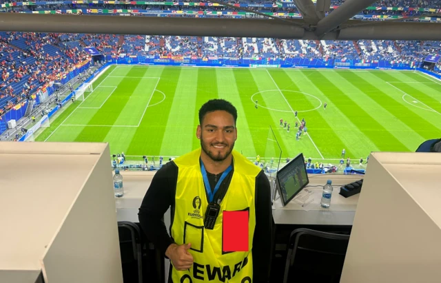 Security guard at the match