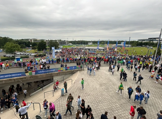 View of the stadium concourse