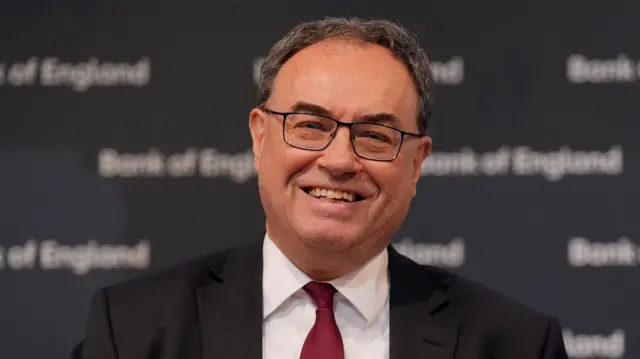 Andrew Bailey smiling