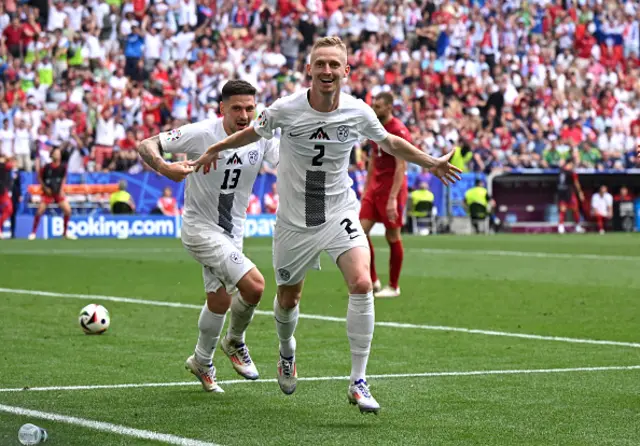 Zan Karnicnik celebrates after scoring