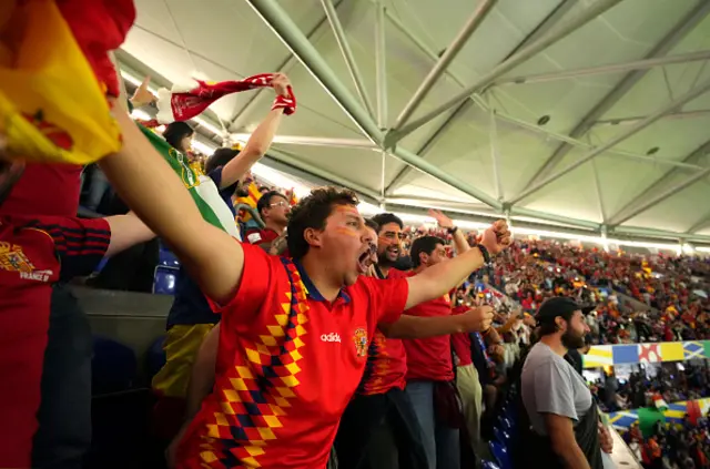 Spanish fans in the stands