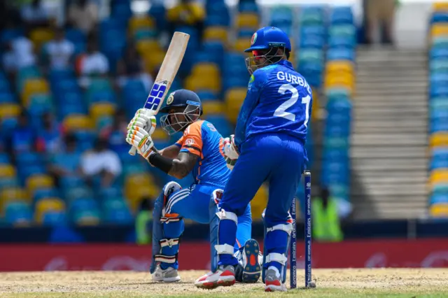 Suryakumar Yadav plays a shot