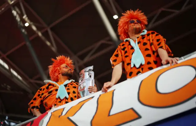 Netherlands fans inside the Red Bull Arena