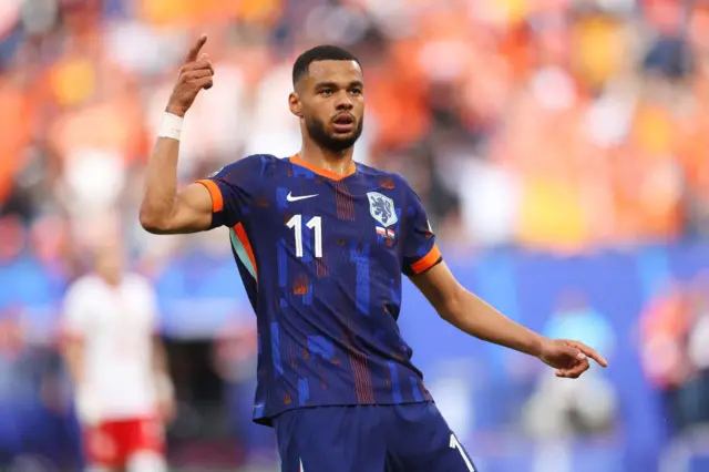 Cody Gakpo celebrating for Netherlands